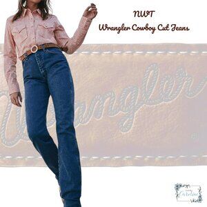 NWT Wrangler Cowboy Cut Jeans in Prewashed Indigo, 0/30 or 24-25